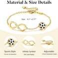 thumbnail image 5 of NICKSUN Stocking Stuffers Christmas Gift- Baseball/Softball/Football/Soccer/Basketball/Tennis/Volleyball Infinity Bracelets for Women,14K Gold Plated Sport Accessories Birthday Gifts for Women Mom, 5 of 6