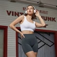 thumbnail image 5 of Women’s Biker Shorts 2 Pack High Waisted Tummy Control Workout Yoga Shorts Seamless Stretchy Athletic Running Cycling Short Leggings, 5 of 8