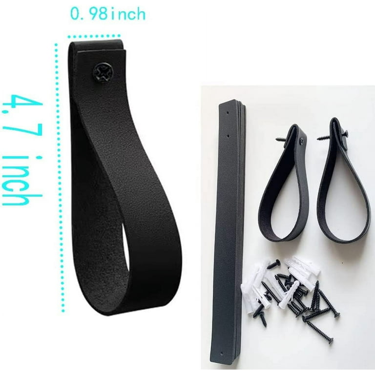 10 Pcs Leather Wall Hooks, Leather Curtain Rod Holder, PU Leather