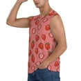 thumbnail image 3 of Picia Red Strawberry mens Cotton Tank Undershirts , Moisture-wicking Ribbed Tanks, Lightweight Cotton Tank Undershirts-3X-Large, 3 of 8
