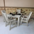thumbnail image 2 of Highwood's 42" x 42" Square 5-pc Weatherly Dining Set - Dining Height, Outdoor, Eco-friendly, Synthetic Wood, 2 of 9