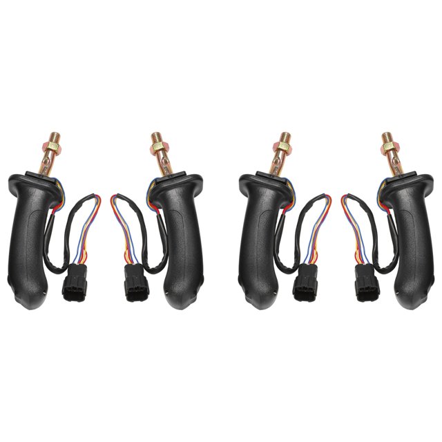 4Pcs L+R 3 Buttons Excavator Joystick Assy Handle Gears for Doosan DH DX150 215 225 300 370-9C,4 x Joystick(L+R),black