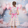 thumbnail image 5 of Sunny Fashion Girls Dress Vintage Floral Ruffle Flutter Sleeve Sundress Summer Cotton 6 Years, 5 of 8