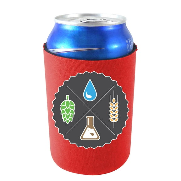 Beer Ingredients Can Coolie (Red)