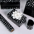 thumbnail image 6 of CozyNestFinds Reversible Wrapping Paper - Mini Roll - 17 Inch X 33 Feet - Black and Delicate Polka Dots Design for Birthday, Holiday, Wedding, Baby Shower, 6 of 15