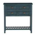 thumbnail image 3 of Linon Krista 4-Drawer Beadboard Console Table with Shelf, Antique Navy, 3 of 20