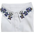 thumbnail image 4 of Zhengup Chic Lady's Fake Collar Diamond Crystal Half Blouse False Collar Dickey, 4 of 6