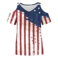 thumbnail image 4 of Camisas de Manga Corta para las Mujeres Cuello Redondo de Impresión Casual, Top de Blusa para el Hogar Y el Uso Diario, Camisa de Moda de las Cuatro Estaciones de las Mujeres, 4 of 4