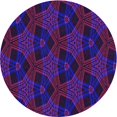 thumbnail image 1 of Ahgly Company Tapis Rond Lavable en Machine Intérieur Transitionnel Magenta Foncé Violet, 5 Pieds Rond, 1 of 7