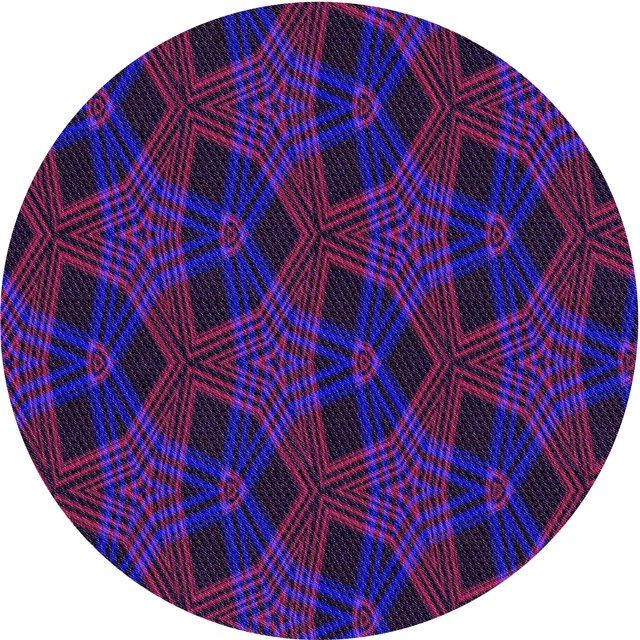 Ahgly Company Tapis Rond Lavable en Machine Intérieur Transitionnel Magenta Foncé Violet, 5 Pieds Rond