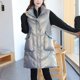 thumbnail image 5 of Gibobby Chaleco largo mujer, Chaleco acolchado para mujer, chamarra larga de invierno, talla grande, chamarra sin mangas, chamarra cálido(Azul,G), 5 of 5
