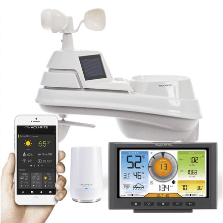 Remote Weather Monitoring Station AcuRite 01209M Weather Station with AcuRite Access for Remote Monitoring (Compatible with Weather Underground) ()