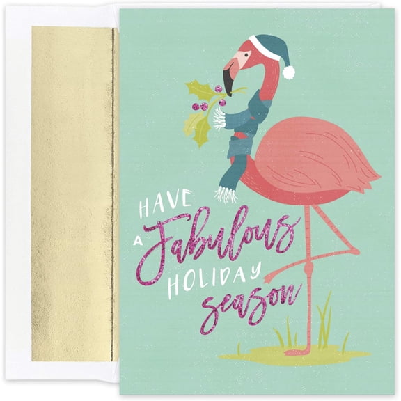 Masterpiece Studios Boxed Holiday Cards, Fabulous Flamingos