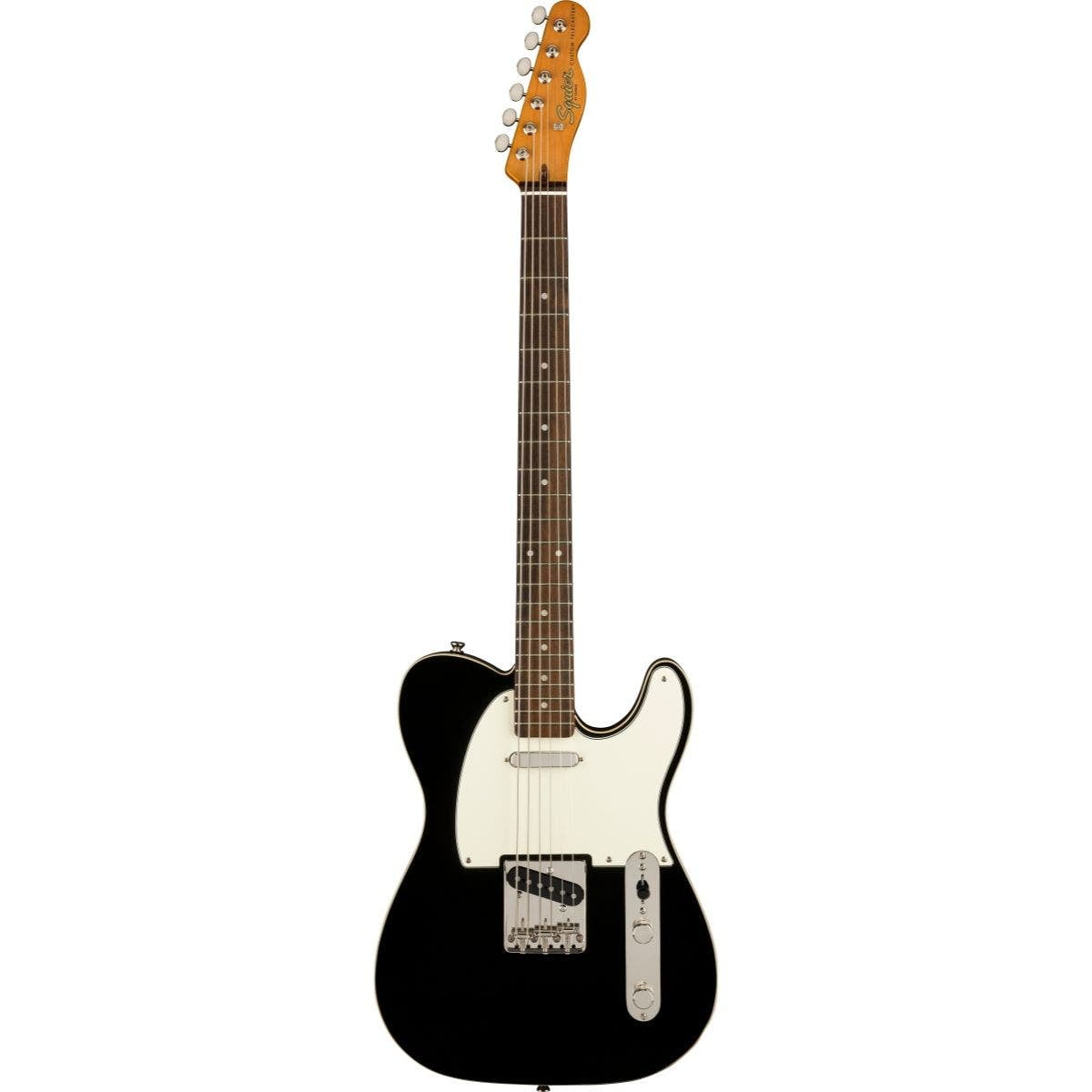 Fender Squier Classic Vibe Baritone Custom Telecaster, Parchment Pickguard,Black