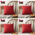 thumbnail image 3 of SANMADROLA Bow Pillow Covers Coquette Room Decor Set of 2 Decorative Cute Girl Vlentine Pillow Covers Spring Soft Pillowcase for Bed Sofa Couch, Fall Christmas Decor, (18x18 Inch, Pink), 3 of 4