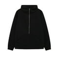 thumbnail image 6 of Mohiass Womens Sweatshirts Half Zip Pullover Fleece Quarter Zipper Hoodies 2025 Fall Fashion Clothes Black XL, 6 of 7