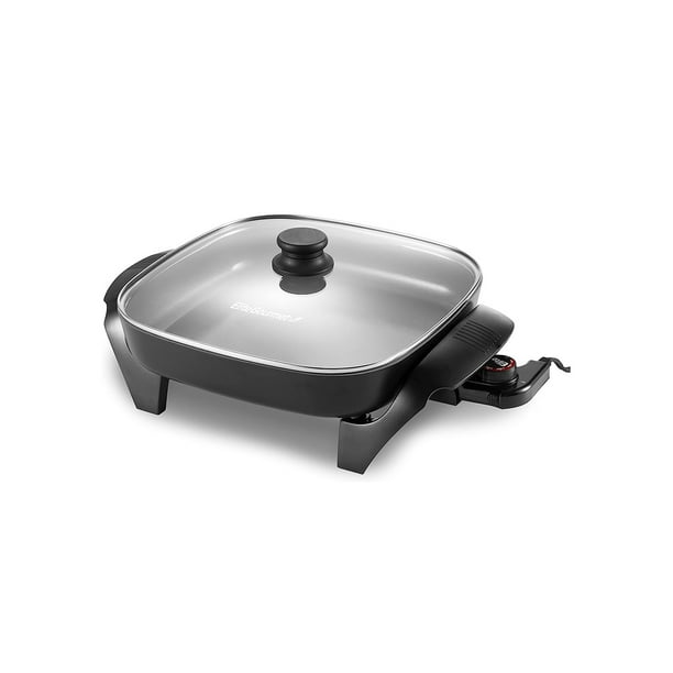Sartén eléctrica ELITE GOURMET 5.6lt antiadherente Negro