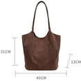 thumbnail image 7 of Zhengup Suede Tote Bag Velvet Soft Vintage Bag Women Shoulder Bag Work Commute Stylish Handbag Casual Handbag, 7 of 7