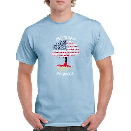 American Grown German Roots T-Shirt Men -Smartprints Designs Male x-Large