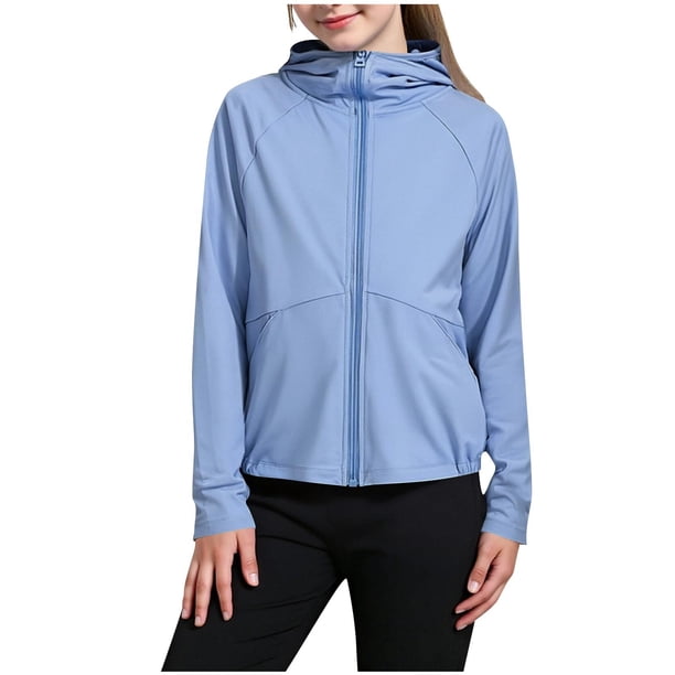 Ropa de Verano para Niñas Ropa de Protección Solar con Capucha para Niñas Pequeñas
