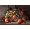 thumbnail image 2 of Louis Prang 14x11 Black Ornate Wood Framed Double Matted Museum Art Print Titled: Autumn Fruit (ca. 1861-1897), 2 of 5