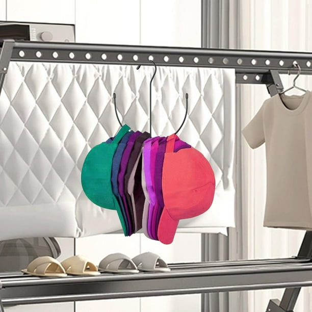 Organizador de sombreros para armario, percha para cinturón, organización multiusos, perchero metálico para sombreros, perchero para cinturón para