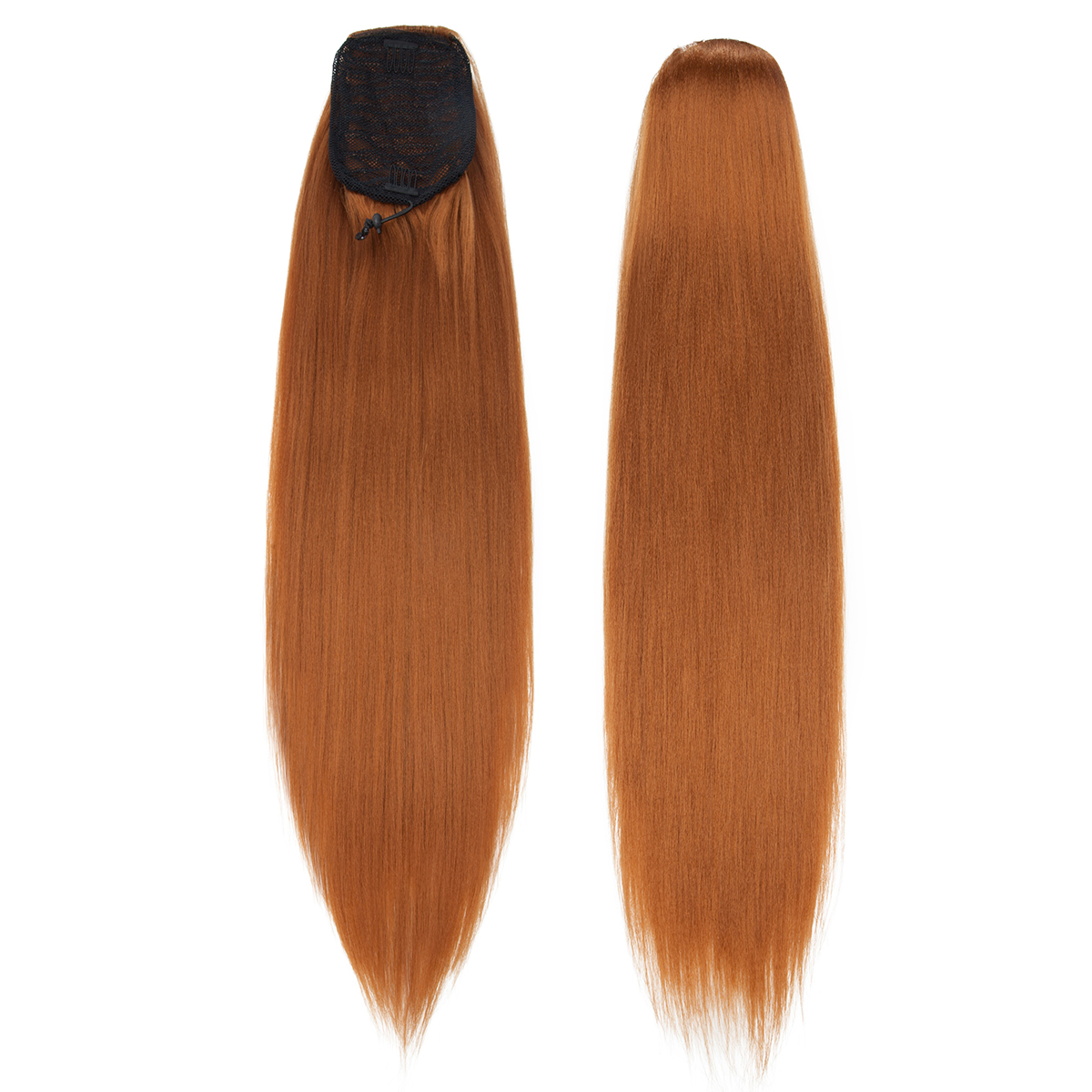 SEGO Afro Long Straight Yaki Ponytail Extension Synthetic Drawstring Hair  Bun Clip In Hair Extensions For Women - Walmart.com