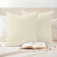 thumbnail image 3 of Cream Outdoor Pillow Covers 18"x18" Set of 2, Solid Color Waterproof Throw Pillow Covers for Patio Furniture, Decorative Cushion Covers for Porch, 3 of 9