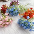 thumbnail image 4 of Paquete pequeño de flores artificiales para decoración de habitación, paquete de 42 cabezas de Babysbreath, blanco, azul, Navidad, boda, 4 of 4