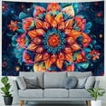 thumbnail image 4 of JRXY Mandala Tapestry Bohemian Hippie Mandala Tapestry Psychedelic Aesthetic Flower Wall Tapestry Galaxy Space Tapestry Wall Hanging for Home Decor Painting, 4 of 6