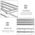 MANLINGDA Stainless Steel Wall Mounted Towel Rack with Double Bar and