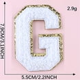 thumbnail image 2 of A-Z Letter Patches Iron On Chenille Glitters Letters Patches Initial Patch Decorative Repair Embroidered Patches Sewing On Patches Applique for Clothing Hats Shirts Jeans Shoes Bags., 2 of 5