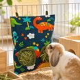thumbnail image 4 of huayou Hanging Hay Feeder Bag with Double Round Eating Holes, Canvas Grass Storage Pouch for Rabbits, Guinea Pigs & Small Rodents, Easy To Hang On Pet Cage For Daily Feeding Use, 4 of 7