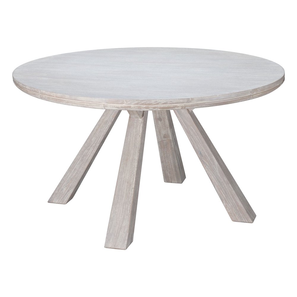 Modern Contemporary Urban Living Lounge Room Round Dining Table, White
