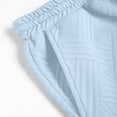 thumbnail image 5 of LEKWK 2 Piece Set for Men Loose Fit Solid Textured Beach Vacation Summer Outfits Button Down Short Sleeve Collared Tops and Elastic Waist Shorts, 5 of 5