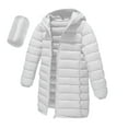 thumbnail image 6 of MKOSPLRT Girls Puffer Jacket Packable Quilted Coats Full Zip Lightweight Jackets Solid Hooded Warm Outwear Down Jacket with Pocket, 6 of 9