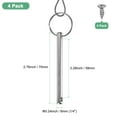 thumbnail image 3 of Uxcell 4-Pack Quick Release Pins, 1/4"(6mm) Diameter, 2.3(58mm) Usage Length Bimini Top Pin W/Lanyard & Screws, 2.8 (70mm) Long Hardware Pins, 3 of 6