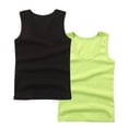 thumbnail image 2 of CYRBOKO Tank Tops for Girls, 2025 Cotton 2PC Crewneck Sleeveless T-shirts Purple Size 7-8 T, 2 of 3