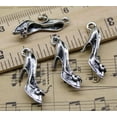thumbnail image 2 of U8MO 8~60pc Retro Crafts Jewelry Making High heels Alloy Charm Pendant 27x11mm-60pcs, 2 of 3