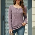 thumbnail image 6 of Long Sleeve Shirts for Women Casual Tunic Tops Dressy Crew Neck Pullover Fall Lightweight Sweaters, 6 of 8