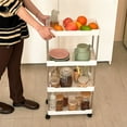 thumbnail image 6 of Deyuer Storage Cart Multifunctional High Capacity Save Space 3/4-Tier Freestanding Storage Movable Floor-Standing Rolling Vertical Shelf for Kitchen,Black, 6 of 8