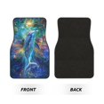 thumbnail image 2 of Naloa Colorful Winged Dolphin Car Foot Mat Set of 4 Pieces - Universal Floor Liner Neoprene Full Set Floor Mats for Cars Trucks SUV, 2 of 7