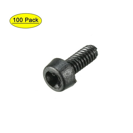 

M2 x 5mm Plastic Cross Pan Head Machine Screws Black 100 PCS