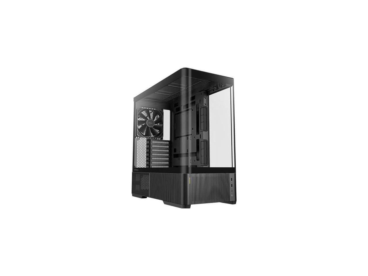 Antec C6 Curve Air Mid-Tower Case, Panoramic Tempered Glass, High Airflow, 3 PWM Fans Included, Support 360mm Radiator & 450mm GPU, Type-C 10Gbps, ATX Gaming Case