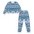thumbnail image 4 of SCRAWLGOD Aztec Tribal Women's Pjs Sets Fall Pajamas for Women Long Sleeve 2 Piece Outfit Crewneck Pj for Women Sleepwear Size XL Comfy Women Loungewear, 4 of 7