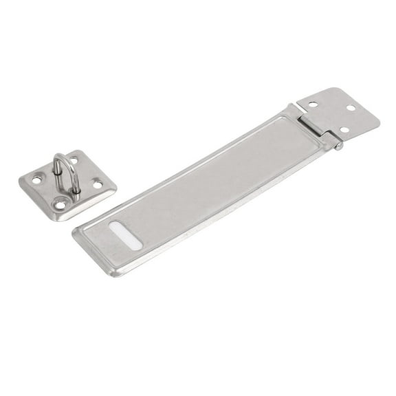 Uxcell 5.5 inch Length Metal Latch Gate Door Lock Hasp Staple Silver Tone
