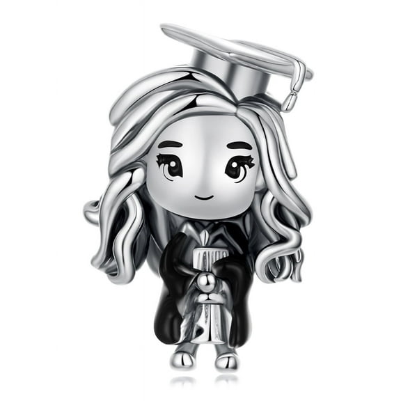 Graduation Charm 925 Sterling Silver Charm , Gift Box Packaging
