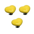 thumbnail image 1 of Manija DE cajón Bewildely Aleación DE Zinc Cerámica 3 uds Corazón Amarillo, 1 of 6