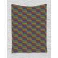 thumbnail image 1 of Chevron Tapestry, Geometric Illustration Abstract Contrast Rainbow Spectrum Colors of Zigzag Pattern, Wall Hanging for Bedroom Living Room Dorm Decor, 60W X 80L Inches, Multicolor, by Ambesonne, 1 of 2
