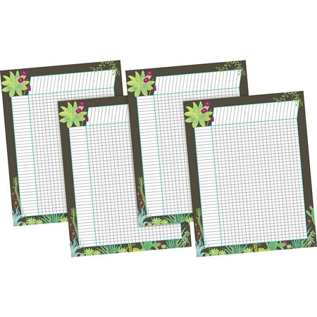 UPC: 0704068040540 | Barker Incentive Chart 4-Pack – Prickles  Track Chores  Assignments  and More! Coloful Succulents on a Chocolate Background  17  x 22  Each  4 Incentive Charts in Pkg. (4054)